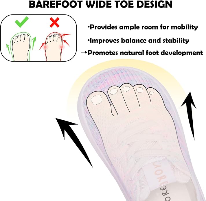 MORENDL Toddler Wide Toe Box Barefoot Shoes Baby First Walking Shoes Boys Girls - Image 3