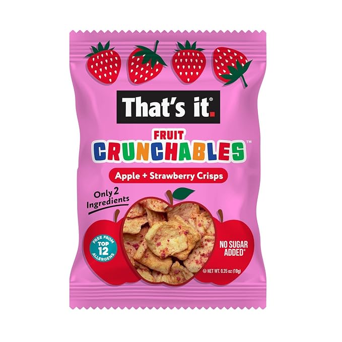 That’s it. Fruit Crunchables Apple + Strawberry Crisps, Plant-Based, Gluten-Free - Image 3