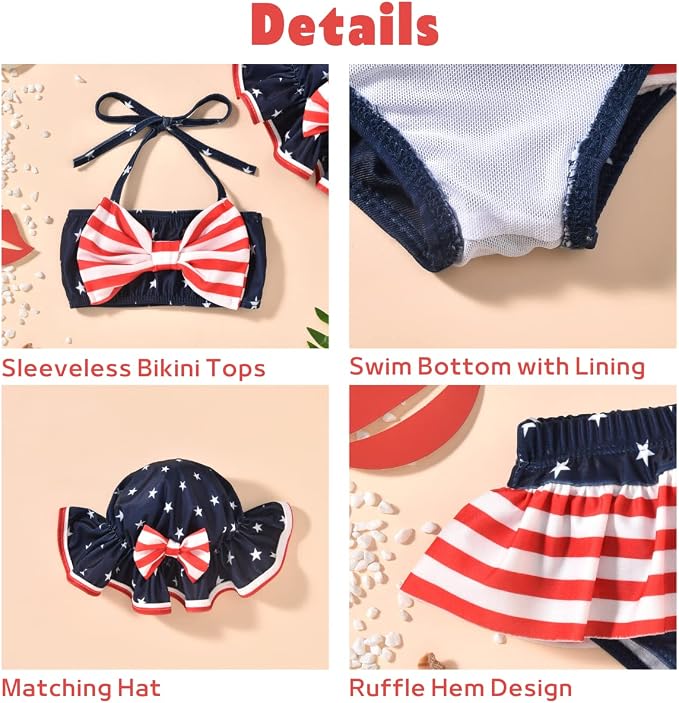 Aalizzwell Baby Girl 2-Piece Bikini Swimsuit - Image 4