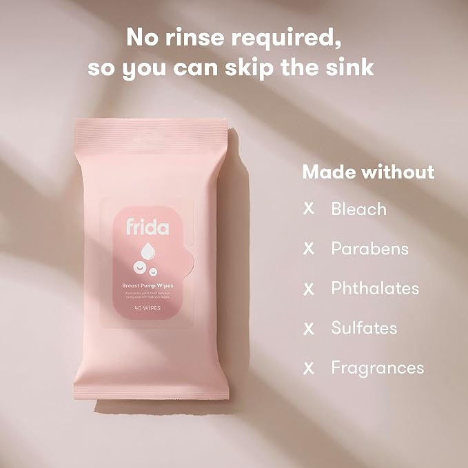 Frida Mom Breast Pump Wipes, Removes Breastmilk Residue, Made - Image 4