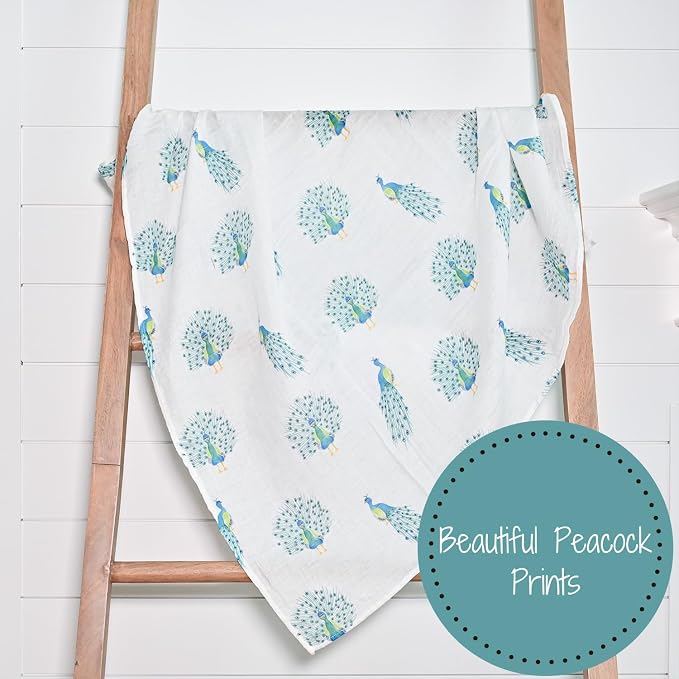 LollyBanks Baby Muslin Swaddle Blanket, Soft Baby Girl 47 x 47 Inches, Newborn - Image 5