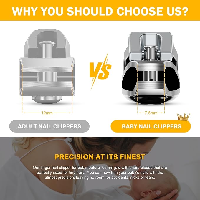BEZOX Safe Baby Nail Clippers, Small Jaw Kids Nail Clipper Trimmers - Image 4