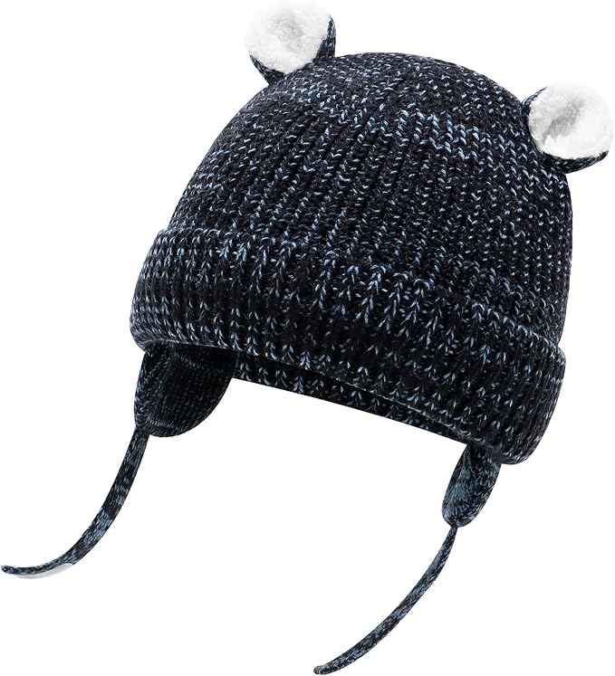 Duoyeree Cozy Baby Beanie with Earflaps and Fleece Lining - Image 2