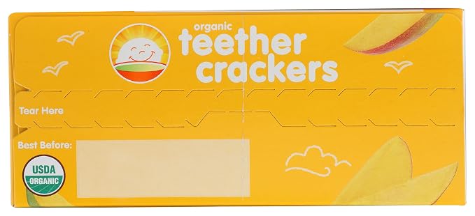 Happy Baby Organics Organic Teether Crackers Gluten Free Mango & Pumpkin - Image 4