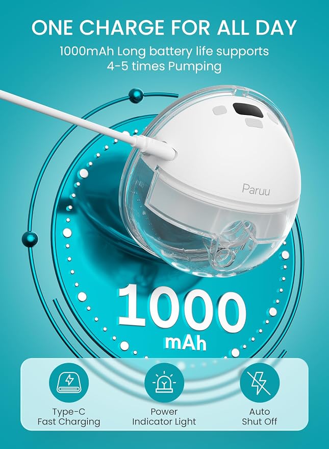 Paruu Hands Free Breast Pump P16, Wearable Breast Pump Electirc Portable - Image 5