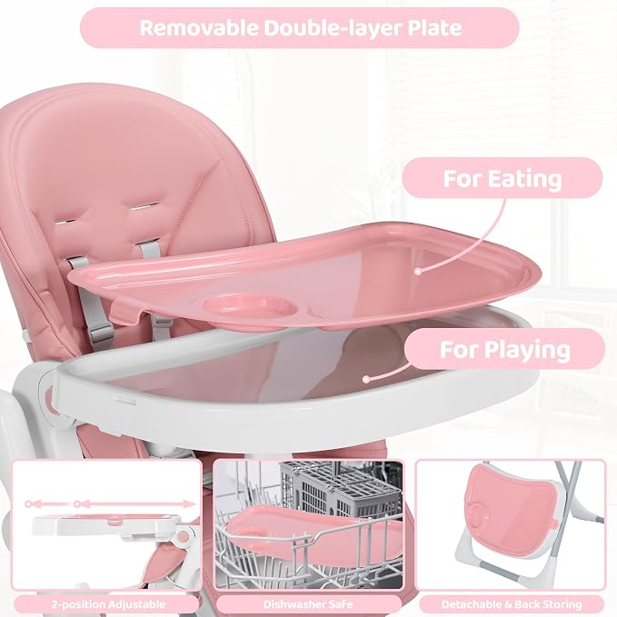 3 in 1 Foldable Baby High Chair, Infant High Chairs - Image 4