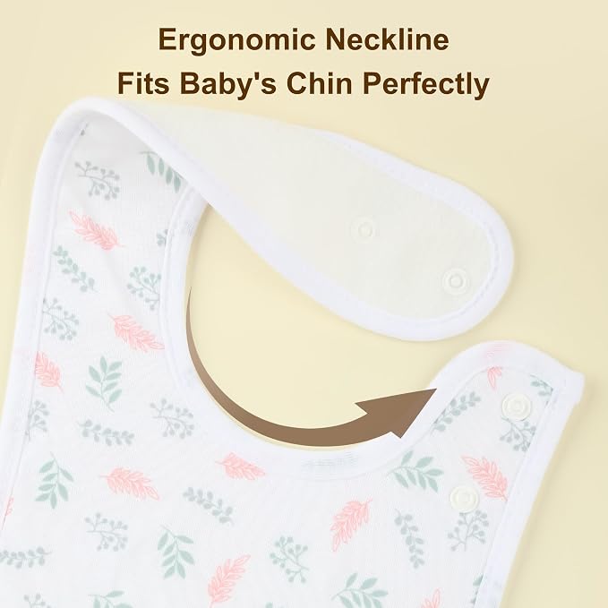 Baby Bibs Soft and Absorbent Organic Cotton Bandana Drool Bibs Set - Image 4