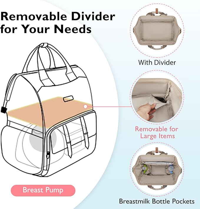 mommore Diaper Bag Backpack, Breast Pump Backpack - Image 2