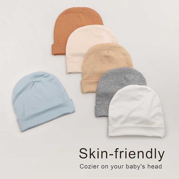 DRESHOW BQUBO 6 Pack Baby Newborn Hats Set - Image 4