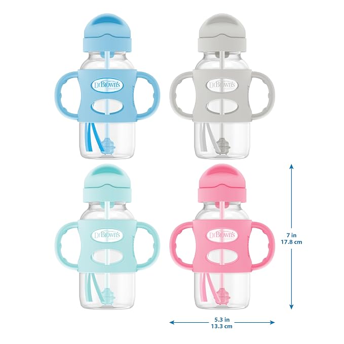 Dr. Brown's Milestones Wide-Neck Sippy Straw Bottle - Image 7