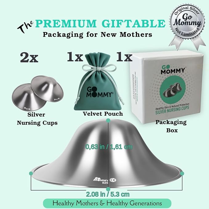 Silver Nipple Shields for Breastfeeding Newborn & A Breastfeeding Essential by - Image 5