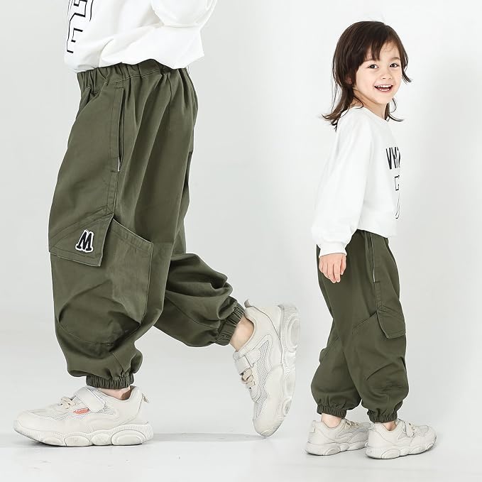 MINI PANDA Toddler Pants Boys& Girls, Relaxed Stretch Twill Toddler Casual Pants - Image 2