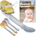 Jool Baby Musical Baby Spoons, 3 Spoons + School Bus by JoolBaby