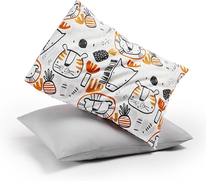 TILLYOU Toddler Pillowcases 13 x 18 Travel Pillow Case 2 Pack, Kids Pillowcases by TILLYOU