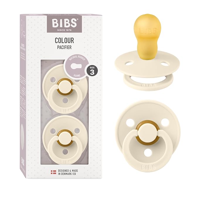 BIBS Pacifiers Colour Collection | Natural Rubber Baby Pacifier | Set of 2 by BIBS