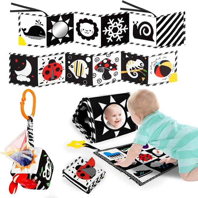 3 PCS Black and White High Contrast Baby Toys by BaobravaDirect