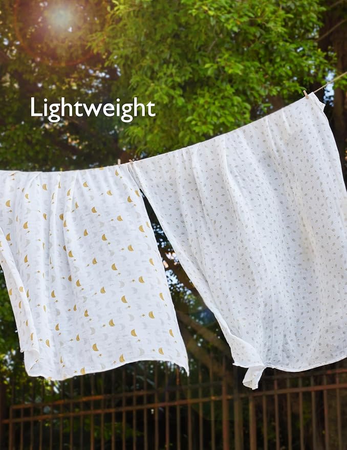 Momcozy Muslin Swaddle Blankets, Ultra Soft Neutral Baby Essentials Must Haves - Image 7