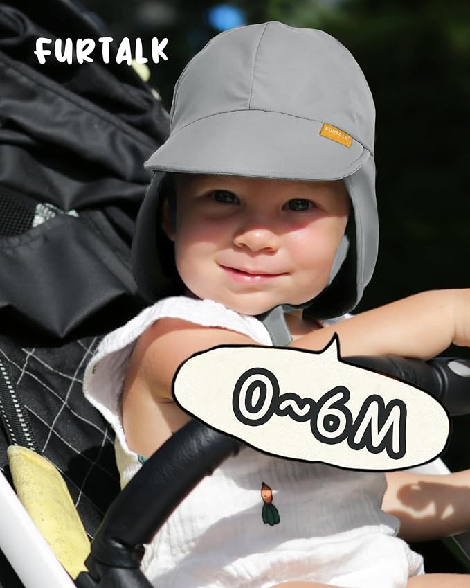 FURTALK Baby Sun Hat Girls and Boys Summer Beach Swim Hat Essentials UPF 50+ - Image 3