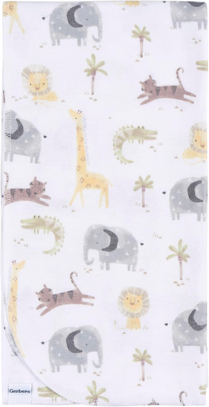 Gerber Unisex Baby 100% Cotton Flannel Receiving Blankets 30x30 Inches - Image 5