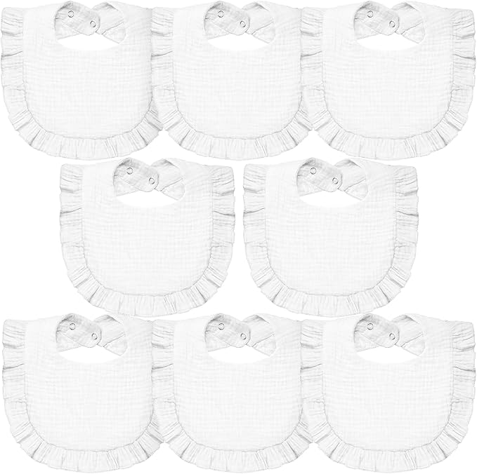 Lictin 8-Pack Muslin Baby Bibs by Lictin