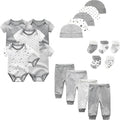 Unisex Baby Boy Girl Layette Sets Bodysuits Pants And Accessories 19 Packs by JELYLOVE