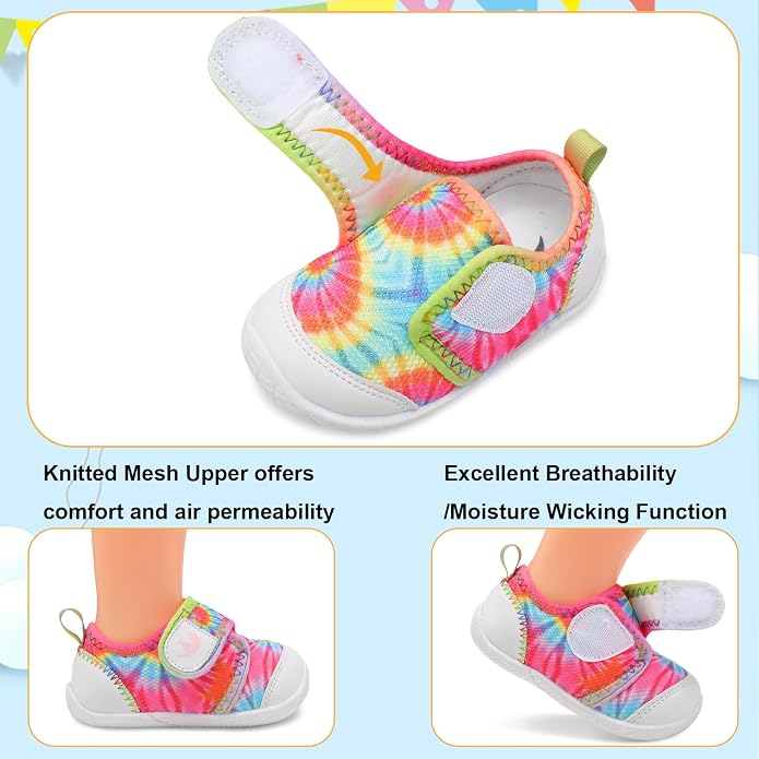 FEETCITY Baby First Walking Shoes Boys Girls Infant Sneakers Crib Shoes - Image 2