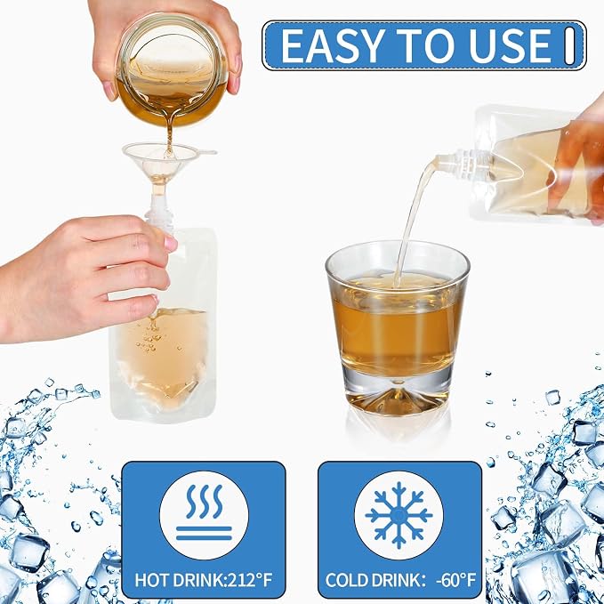 Meanplan 100 Pcs Plastic Pouches Bulk Reusable Squeeze Pouches Clear Plastic - Image 3