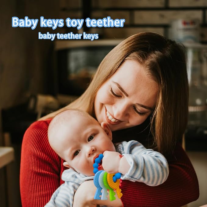 Baby Keys Teether Toys, Silicone Teething Toys - Image 6