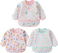 3 Pcs Waterproof Long Sleeves Baby Bibs Weaning Smock Bib 3-24 Months by HaimoBurg