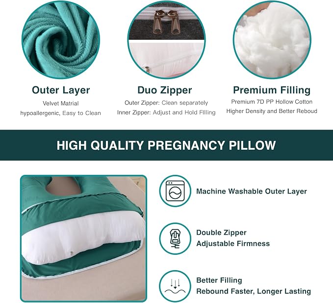 Pregnancy Pillow, Full Body Maternity Pillow 57 inch, - Image 3