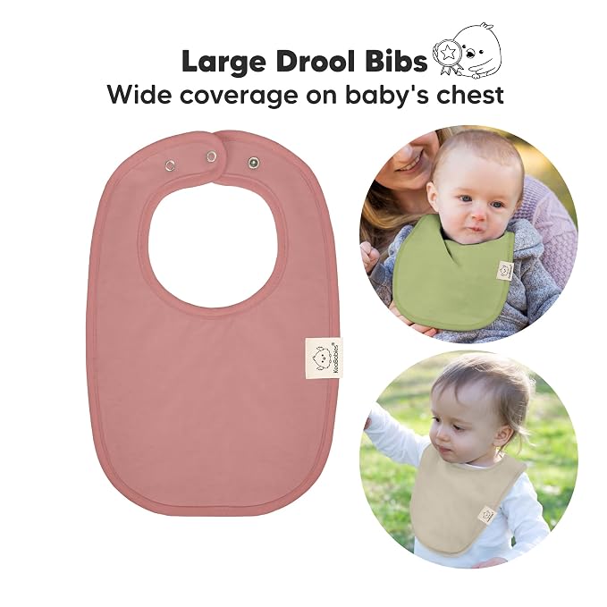 8-Pack Organic Baby Bibs for Boys, Girls - Image 2