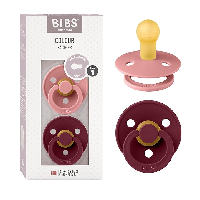 BIBS Pacifiers Colour Collection | Natural Rubber Baby Pacifier | Set of 2 by BIBS