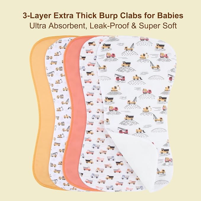 2-in-1 Burp Cloths and Baby Bibs - Image 2