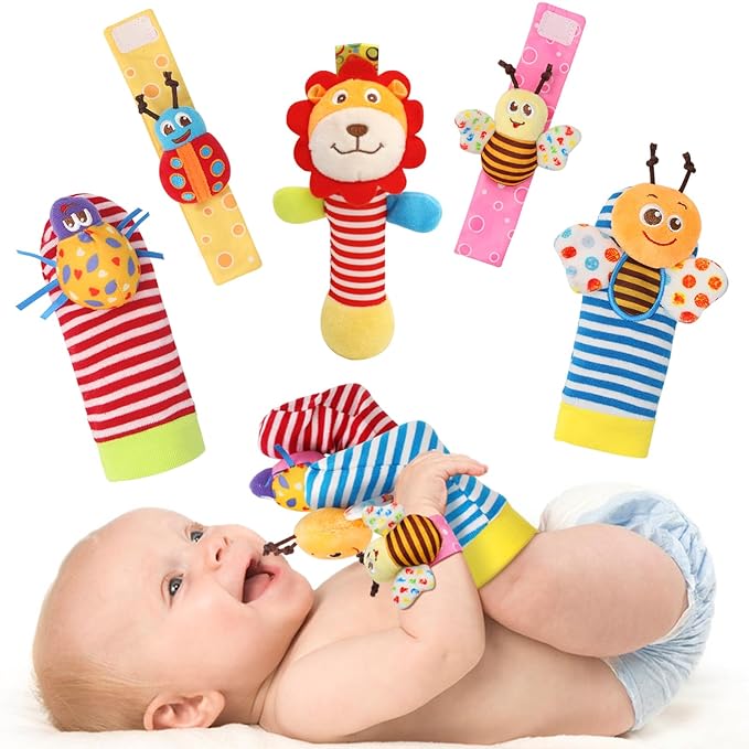 Wrist Rattles Foot Finder Rattle Toy by BLOOBLOOMAX