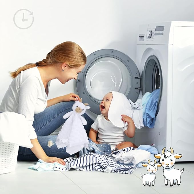 Pro Goleem Goat Loveys for Babies, Soft Security Blanket Baby Snuggle Toy - Image 6