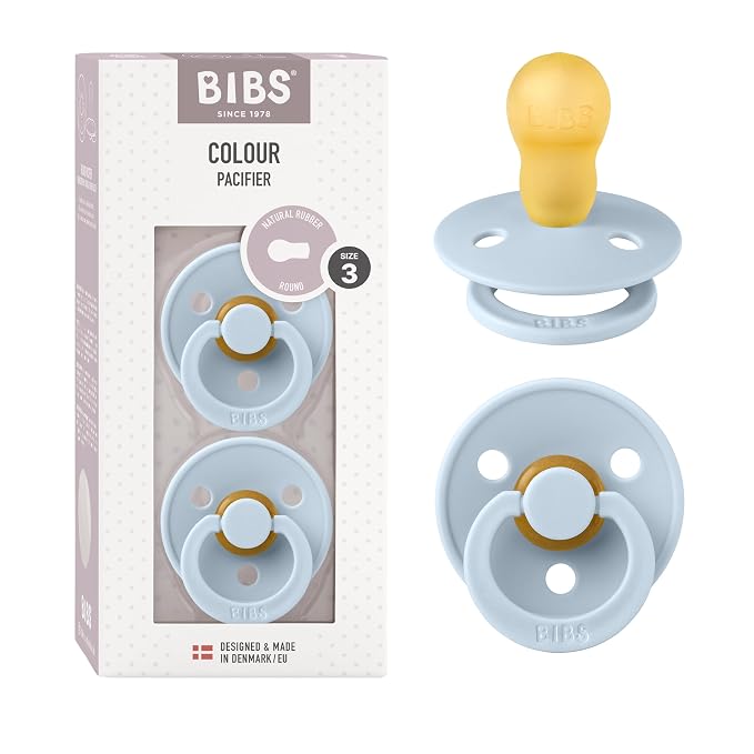 BIBS Pacifiers Colour Collection | Natural Rubber Baby Pacifier | Set of 2 by BIBS