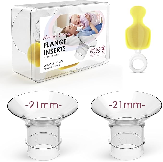 Flange Inserts 21mm for 24mm Flange/Shield, Flange Sizing Kit Silicone Flange by NursiLuna