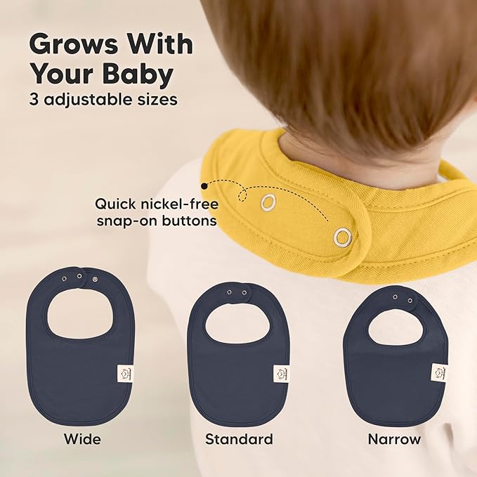 8-Pack Organic Baby Bibs for Boys, Girls - Image 4