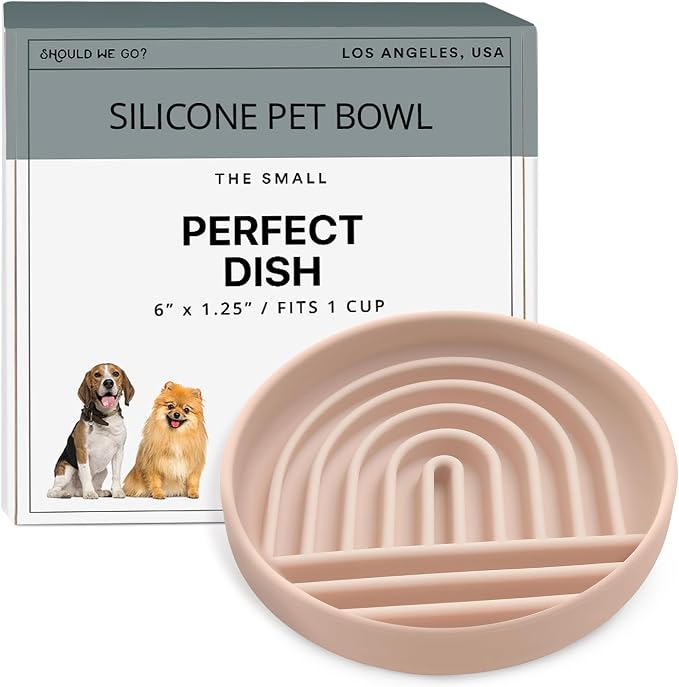 Should We Go? Slow Feeder for Dogs & Cats, The Slowdown Bowl Silicone Slow by ShouldWeGo