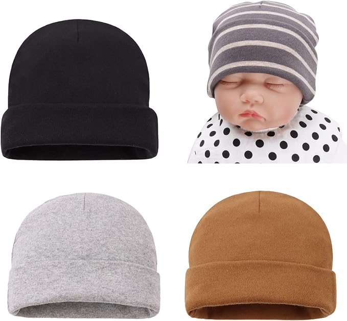 Bamery Cotton Baby Girl Hat Preemie Boys Beanie Newborn Hospital Hats Winter by Bamery