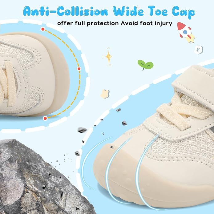 Scurtain Baby Shoes Boy Girl First Walking Shoe Infant Crib Breathable Sneakers - Image 2