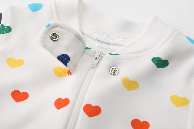 Owlivia Organic Cotton Baby Boy Girl Zip up Sleep 'N Play Pjs, Long Sleeve - Image 5