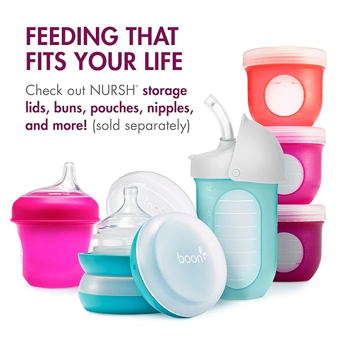Boon Nursh Reusable Silicone Pouch Baby Bottles - Image 6