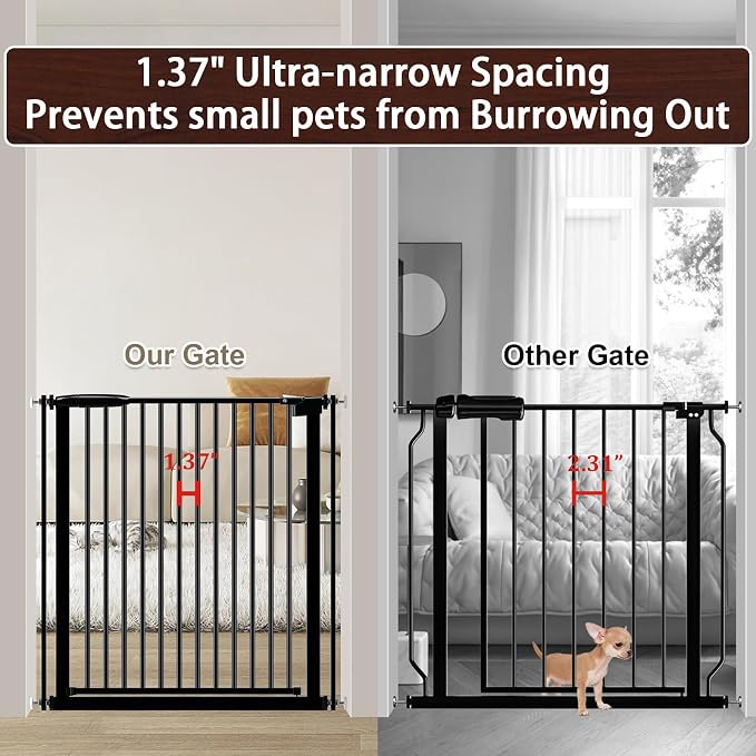 DEARBB Extra Wide Baby Gate Ultra Narrow Spacing 30.11-77.36" Pressure Mounted - Image 3