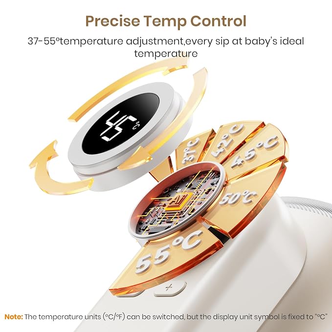 Portable Bottle Warmer for Travel, Precise Temperature Milk Warmer, 10000mAh - Image 6