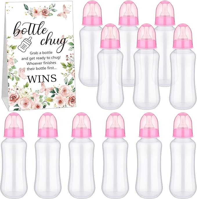 TrelaCo Cool Baby Shower Games Sets 12 Pcs Feeding Bottles by TrelaCo