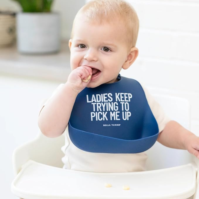 Bella Tunno Baby Bib for Eating, Waterproof Silicone Bib - Image 2