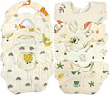 Muslin Baby Bibs for Drooling and Teething Newborn Drool Bibs for Baby Girl Boy by DOSMINE