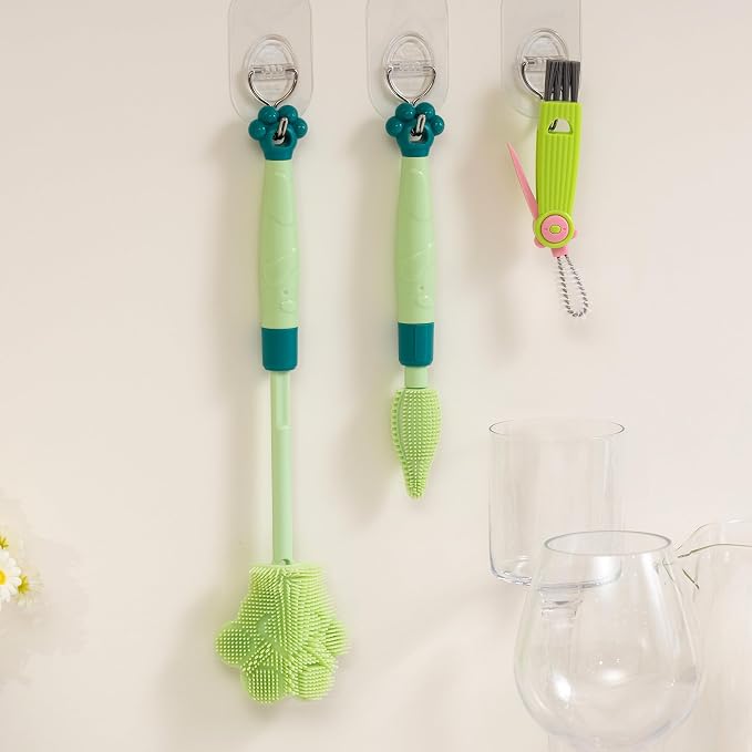 Chemimoso Adjustable Handle Length 10.5-13.8in Water Cup Cleaner Bottle Brush - Image 2