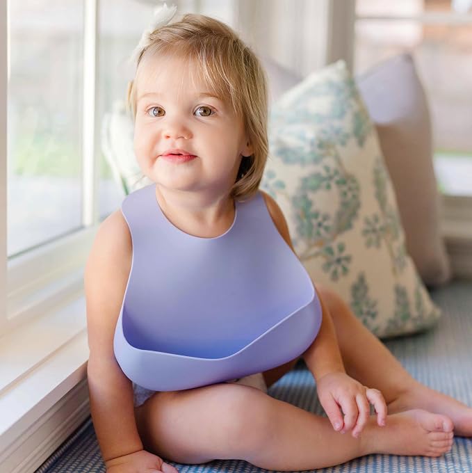 Magnetic Silicone Bibs 2-Pack Waterproof, Dishwasher Safe, BPA Free Food-Grade - Image 4